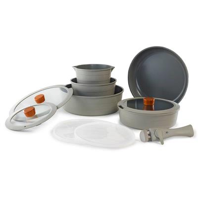 NEOFLAM NEOMDS11I-07 MİDAS BUYUK SET GRI INDUCTION 11 PARÇA