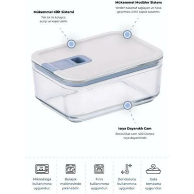 NEOFLAM PERFECT SEAL CAM SAKLAMA KABI 1100ML