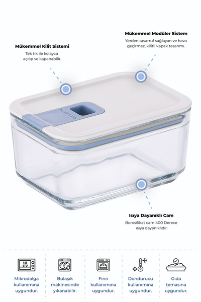 NEOFLAM PERFECT SEAL CAM SAKLAMA KABI 500ML