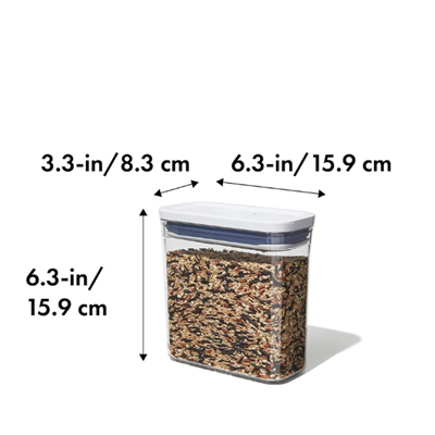 OXO GG 11234900 POP CONTAINER - SLIM RECTANGLE SHORT 1.2 QT