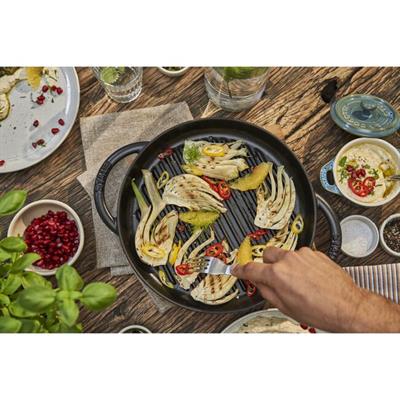 Staub 405093770 Çift Kulplu Döküm Izgara Tava 26cm Siyah