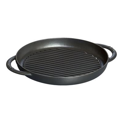 Staub 405093770 Çift Kulplu Döküm Izgara Tava 26cm Siyah