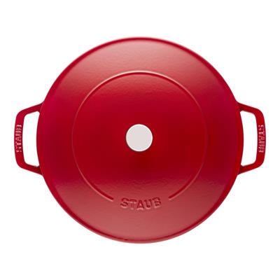 Staub 405114740 Chistera Yağmur Efektli Kapaklı Döküm Tencere 28cm Kiraz