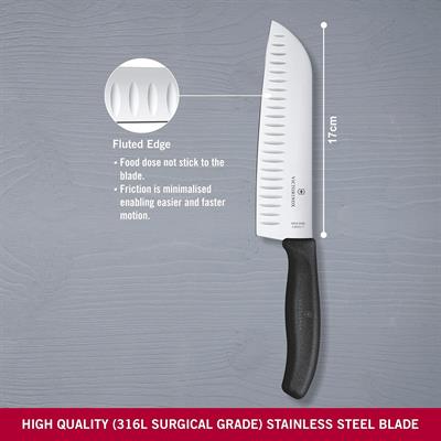 VT 6.8523.17B SANTOKU BIÇAĞI,KANALLI AĞ.,BLİSTERLİ