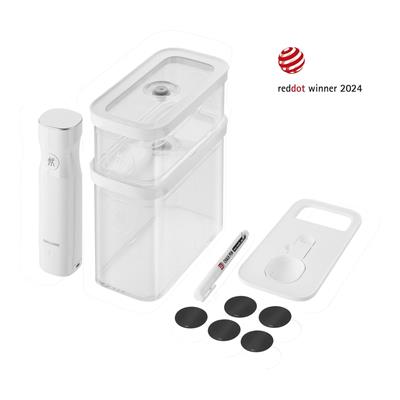 ZWILLING 1025970 CUBE VAKUMLU BAŞLANGIÇ SETİ M 5 PARÇA ŞEFFAF-BEYAZ