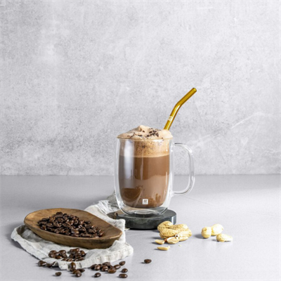 Zwilling 395001140 Çift Camlı Kulplu 2li Latte Macchiato Bardak Seti - 450 ml