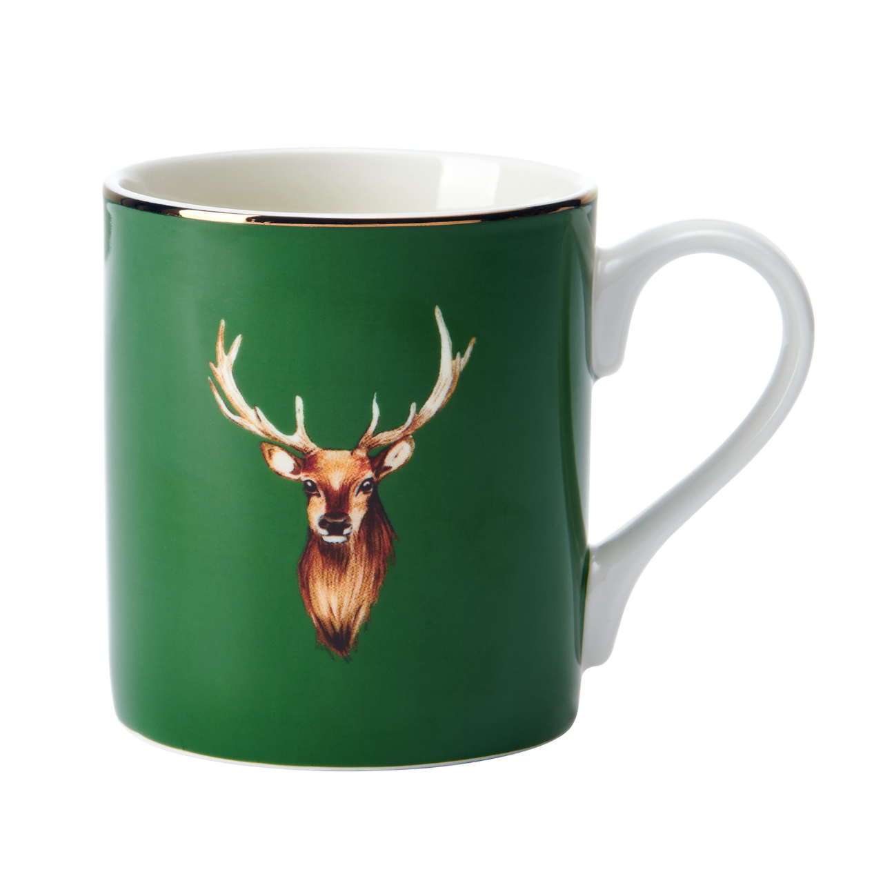 Mikasa MKCANSTAG Fine China 280ml Düz Taraflı Kupa Geyikli