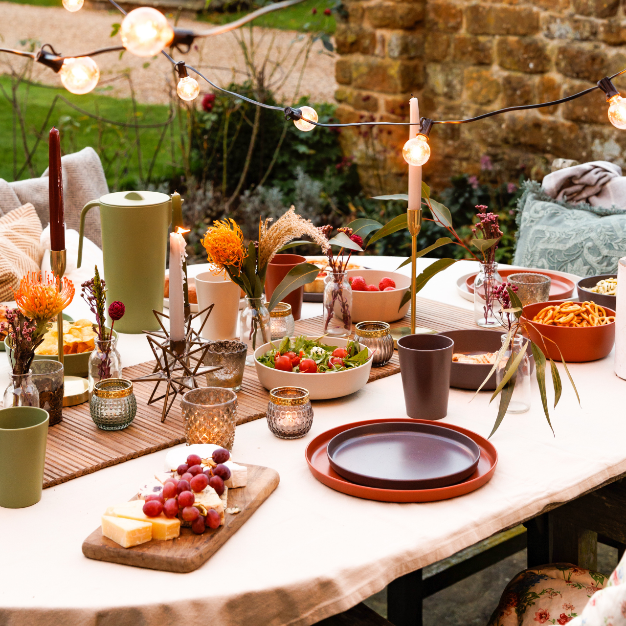 Mikasa MKEDSUMMERSET21PC Summer Geri Dönüşümlü Plastik Yemek Takımı 21 Parça Set