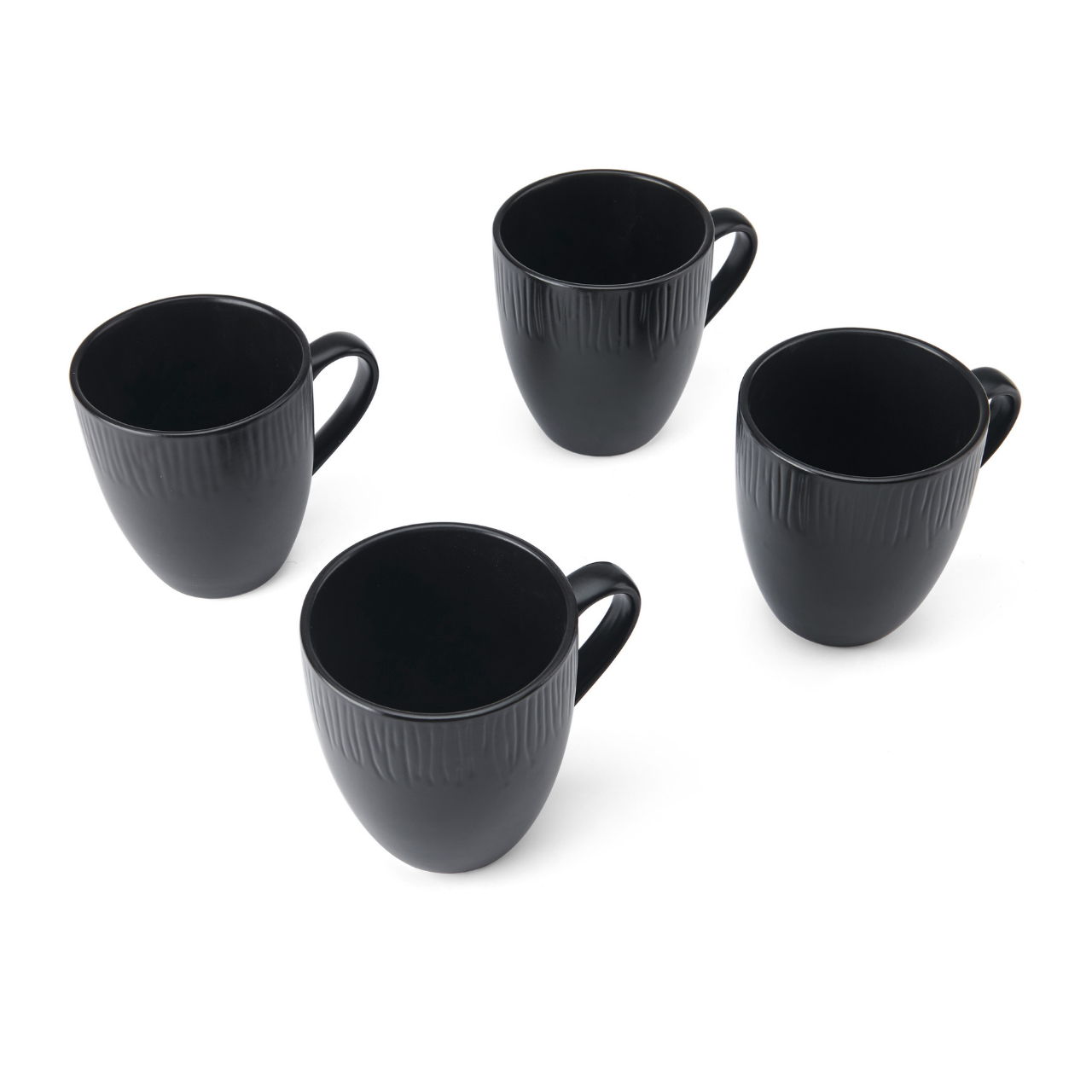 Mikasa MKJDMMUGPK4 Jardin Midnight 4lü 420ml Seramik Kupa Seti Siyah