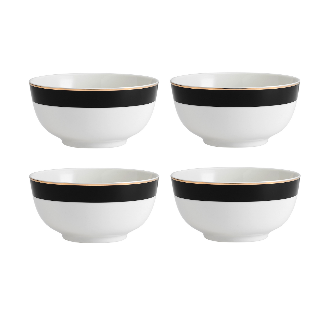 Mikasa MKLDBOWLPK4 Luxe Deco Fine China 4lü 14cm Mısır Kasesi Seti