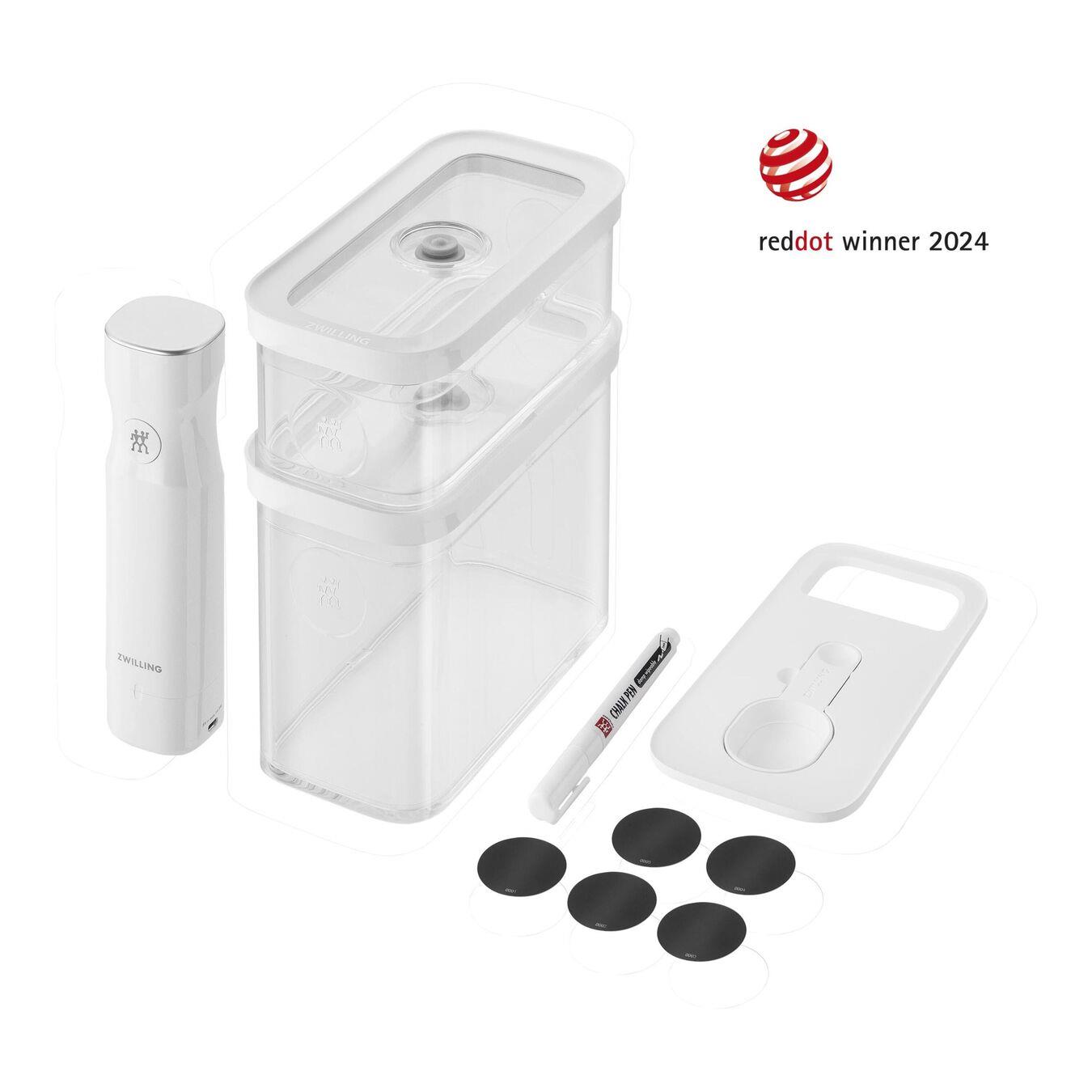 ZWILLING 1025970 CUBE VAKUMLU BAŞLANGIÇ SETİ M 5 PARÇA ŞEFFAF-BEYAZ