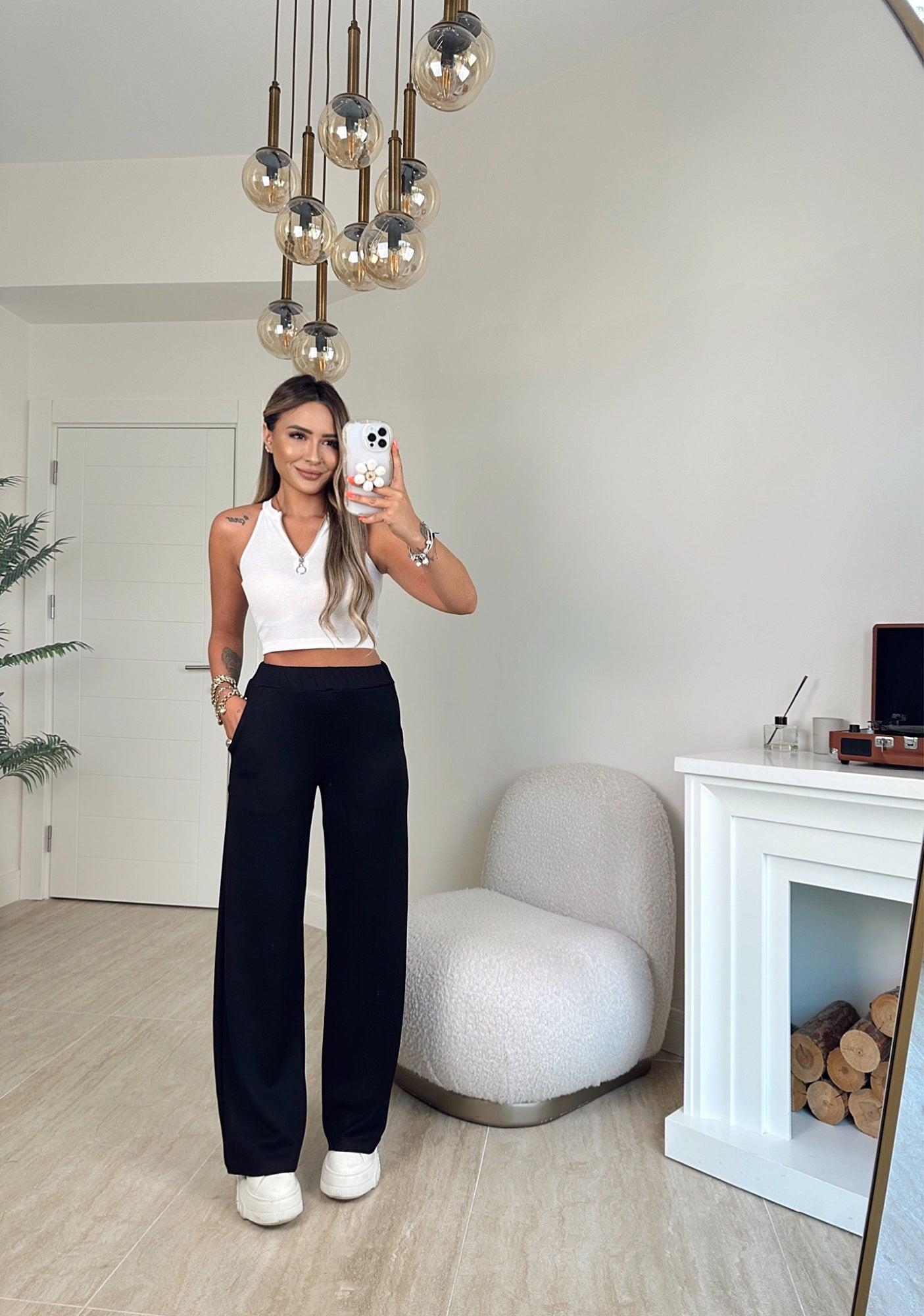 O.S.H Kumaş ve Model Bol Paça Siyah Eşofman Altı