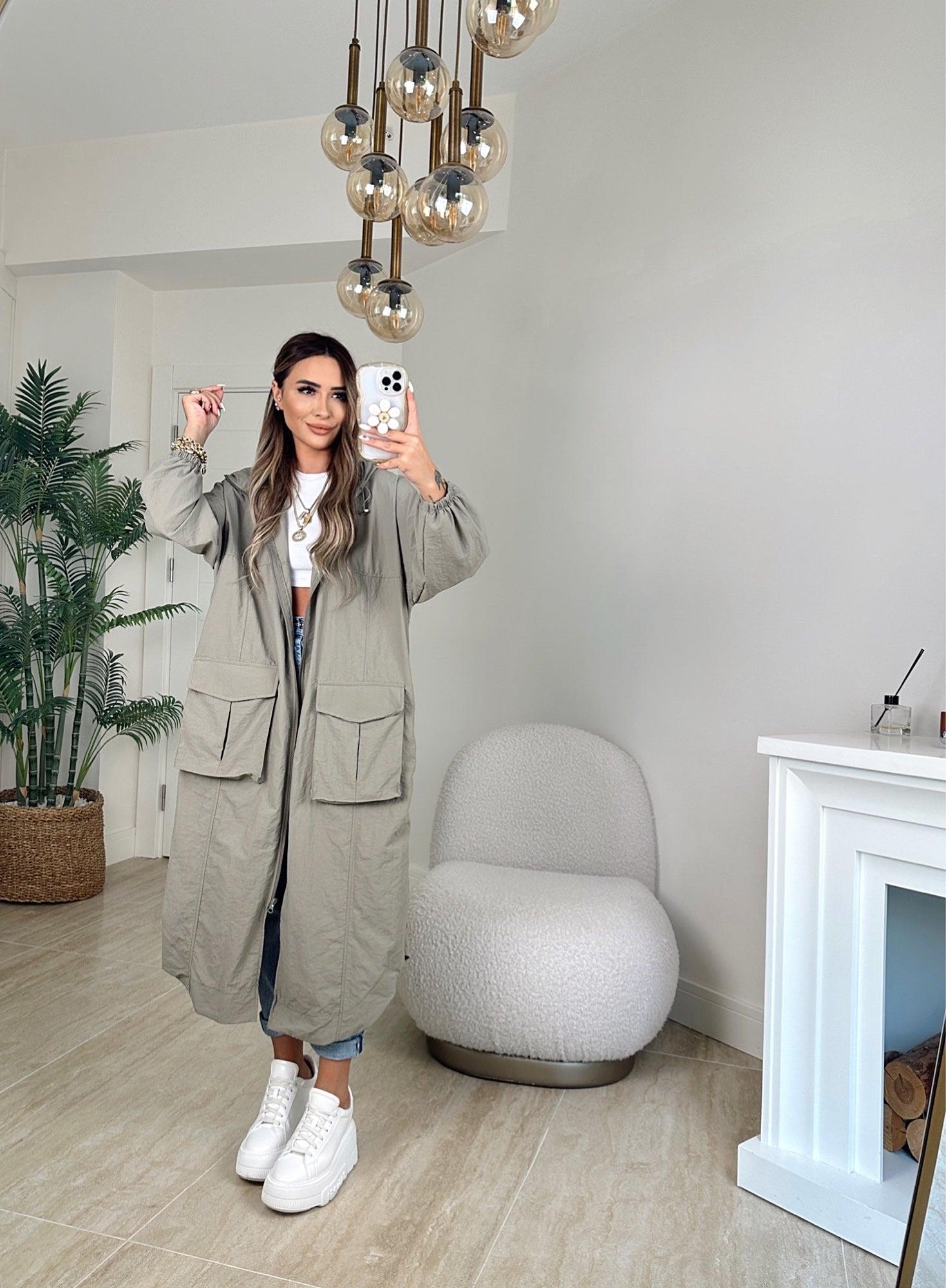 Z.A Kapişonlu Haki Yağmurluk