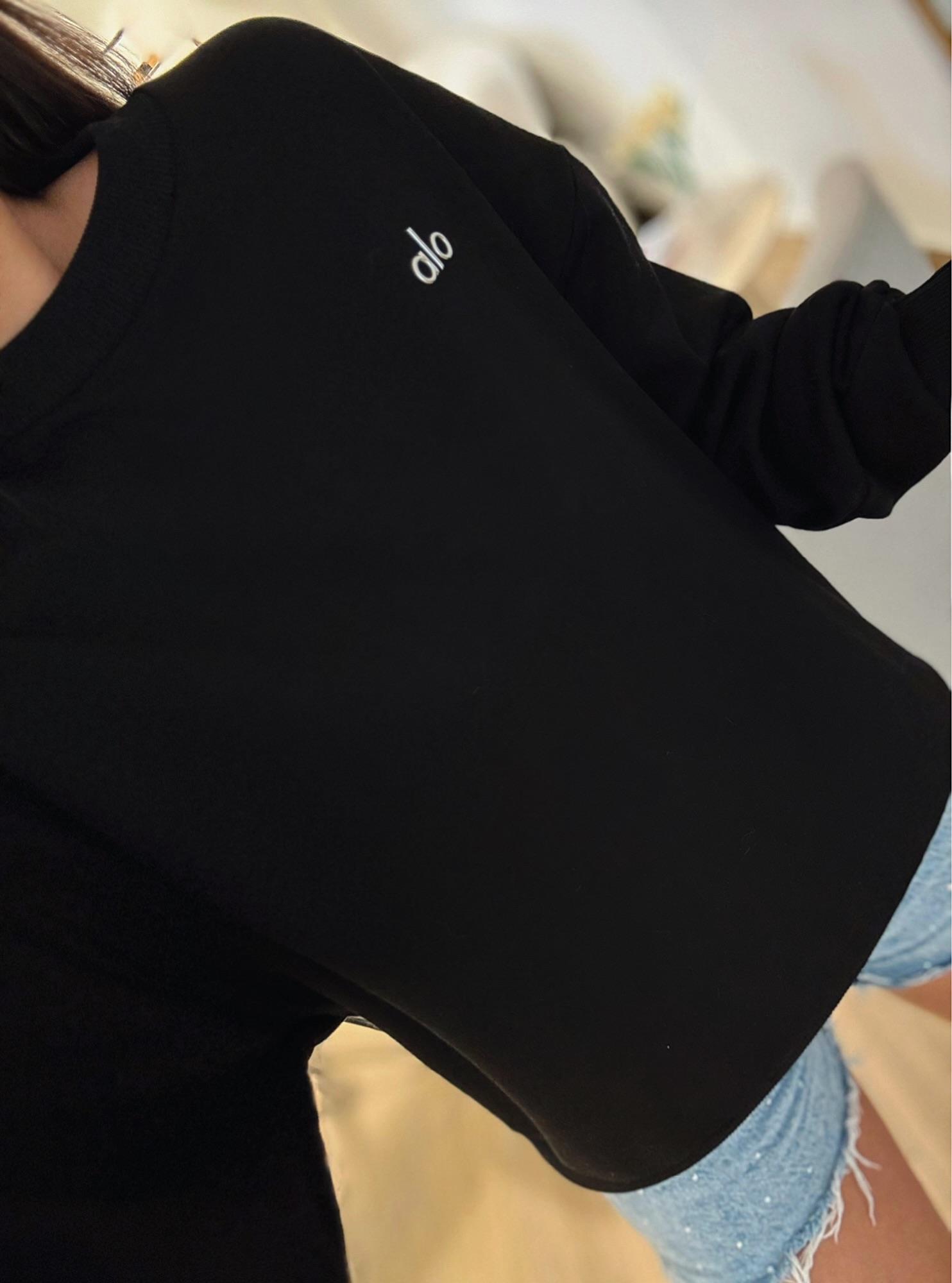 A Baskı Siyah Sweatshirt