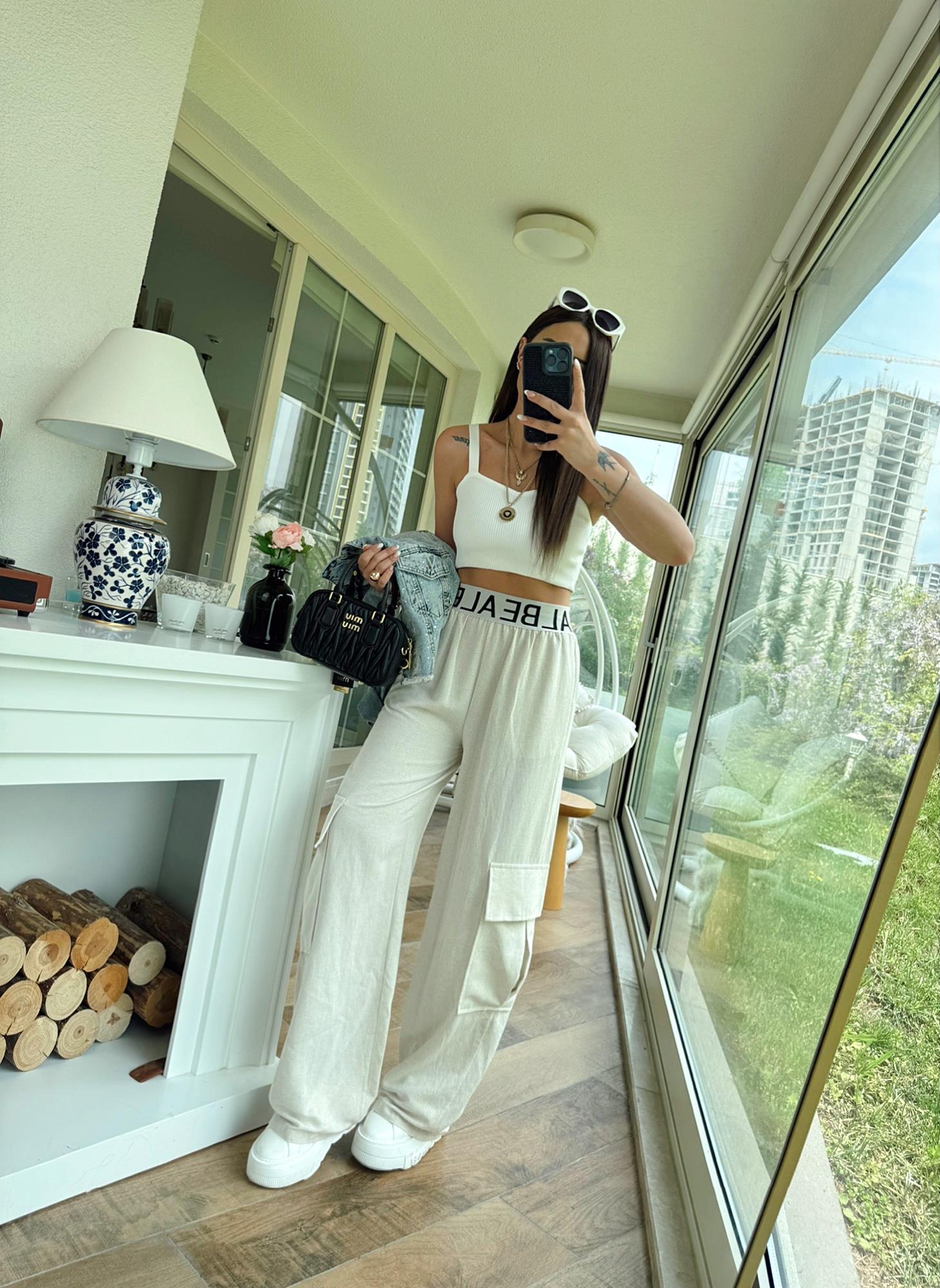Bel Detay Kargo Model Keten Pantolon