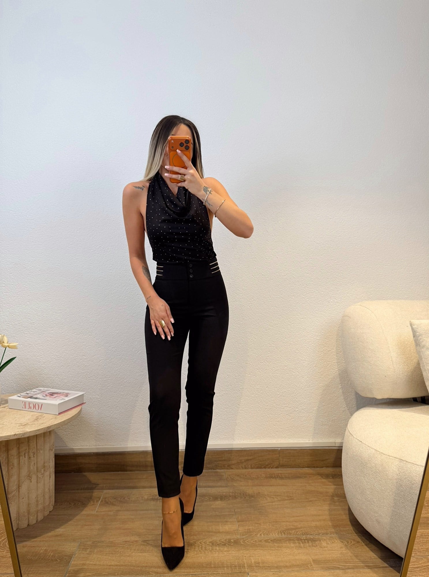 Bel Detay Toparlayıcı Fit Pantolon