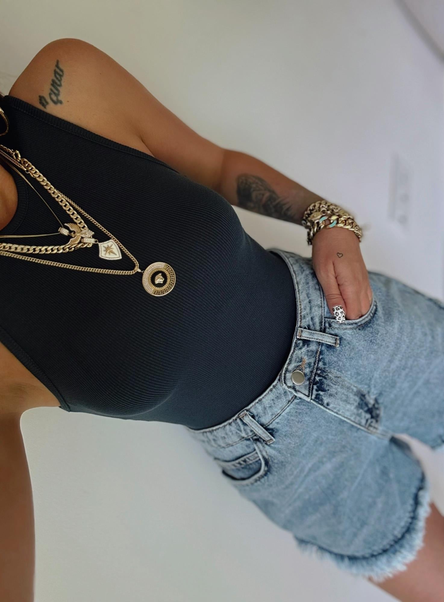 Halter Yaka Fitilli Laci Badi