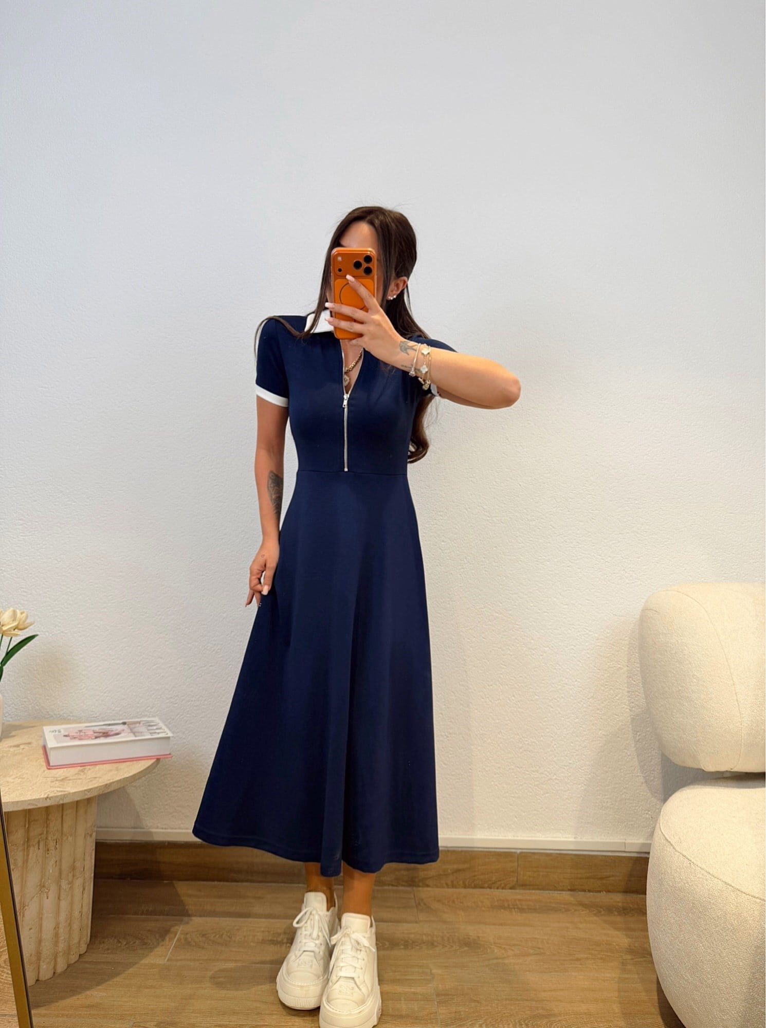 Polo Yaka Laci Modal Basic Elbise