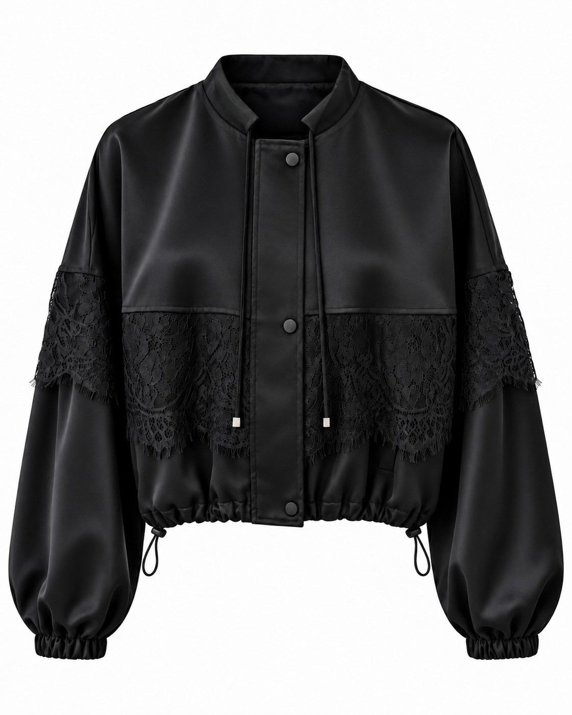 Premium Seri Dantel Detay Bomber Ceket