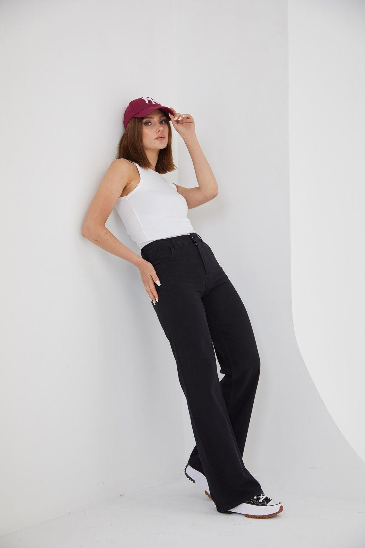 Yeni Sezon Gabardin Siyah Pantolon