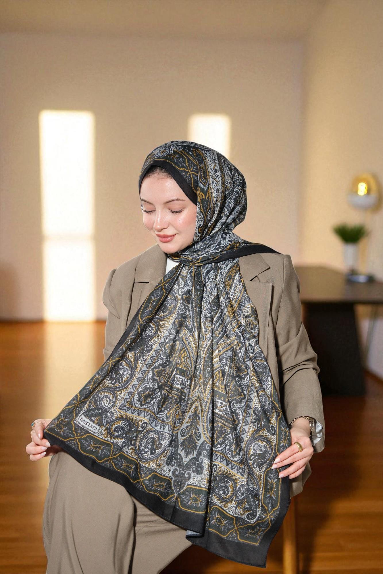 BAŞTACI SOFT ETNİK 0181 SİYAH ŞAL