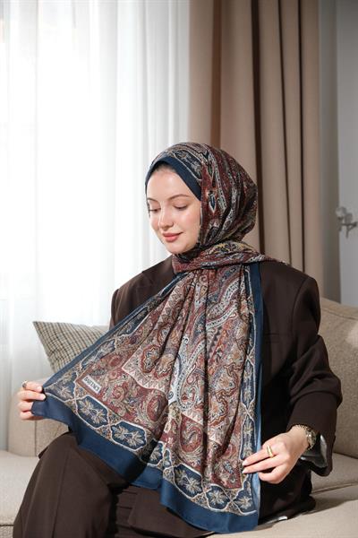 BAŞTACI SOFT ETNİK 0181 KOYU LACİVERT ŞAL