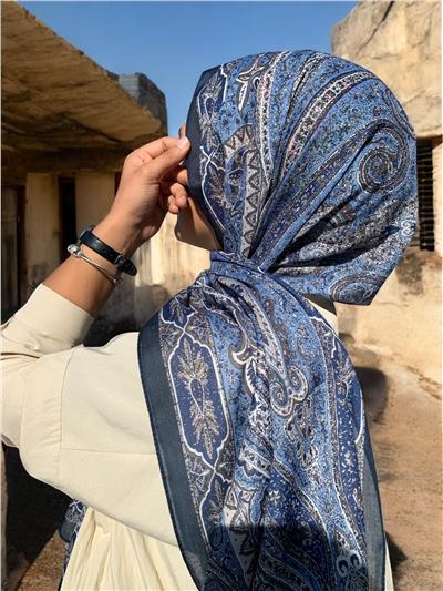 BAŞTACI SOFT ETNİK 0181 LACİVERT ŞAL