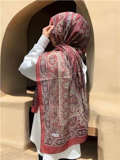 BAŞTACI SOFT ETNİK 0222 KOYU BORDO ŞAL