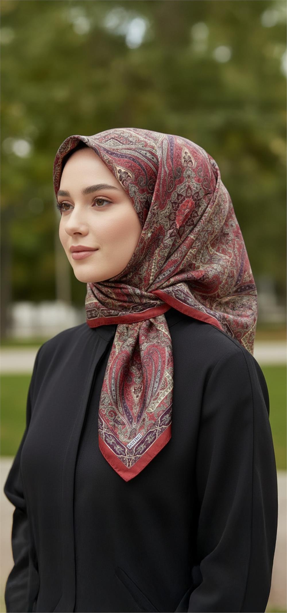 BAŞTACI KOKULU VİSKON 0231 BORDO EŞARP