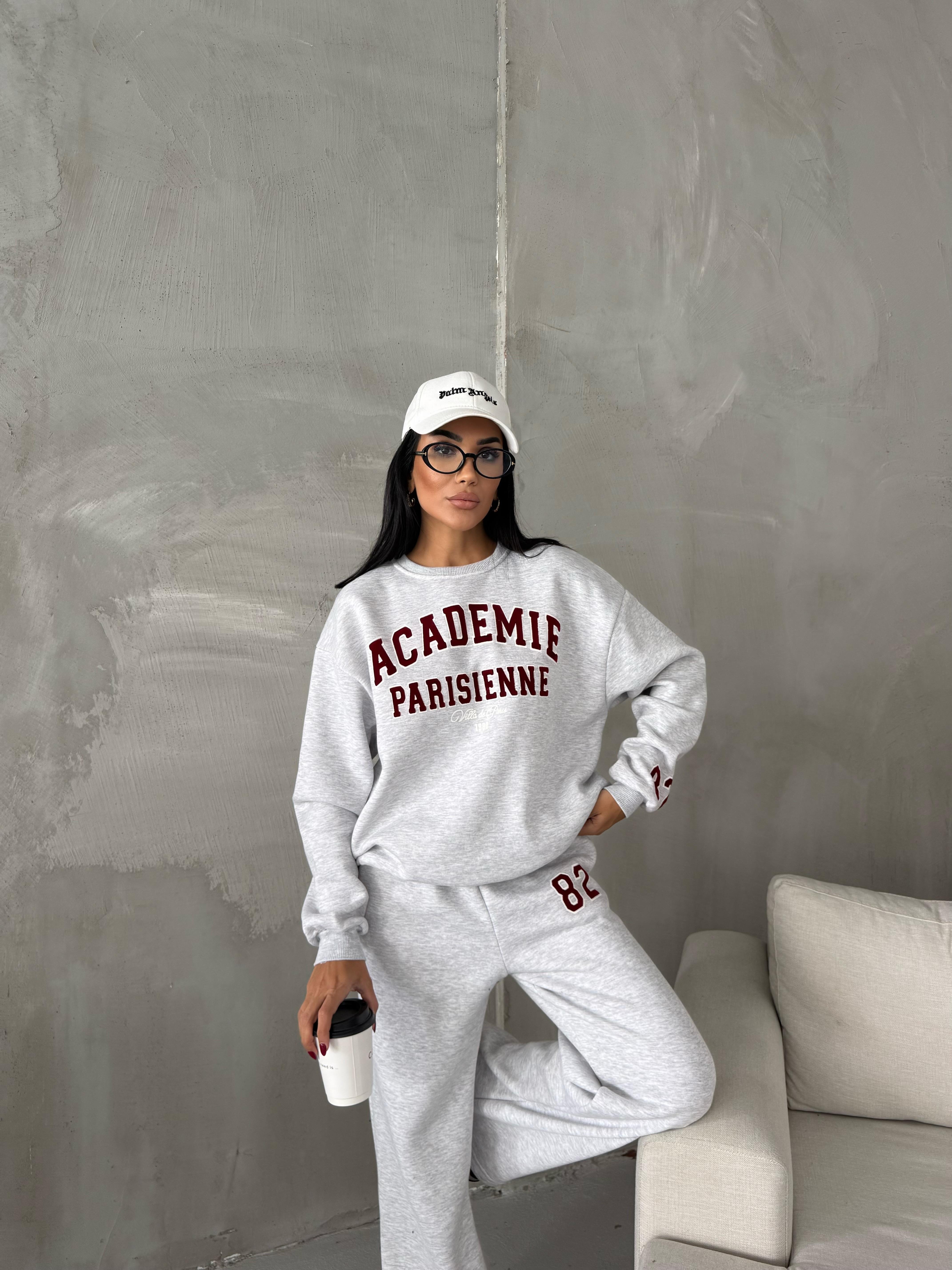 ACADEMIE MARKA MUADİLİ BASKILI TAKIM GRİ