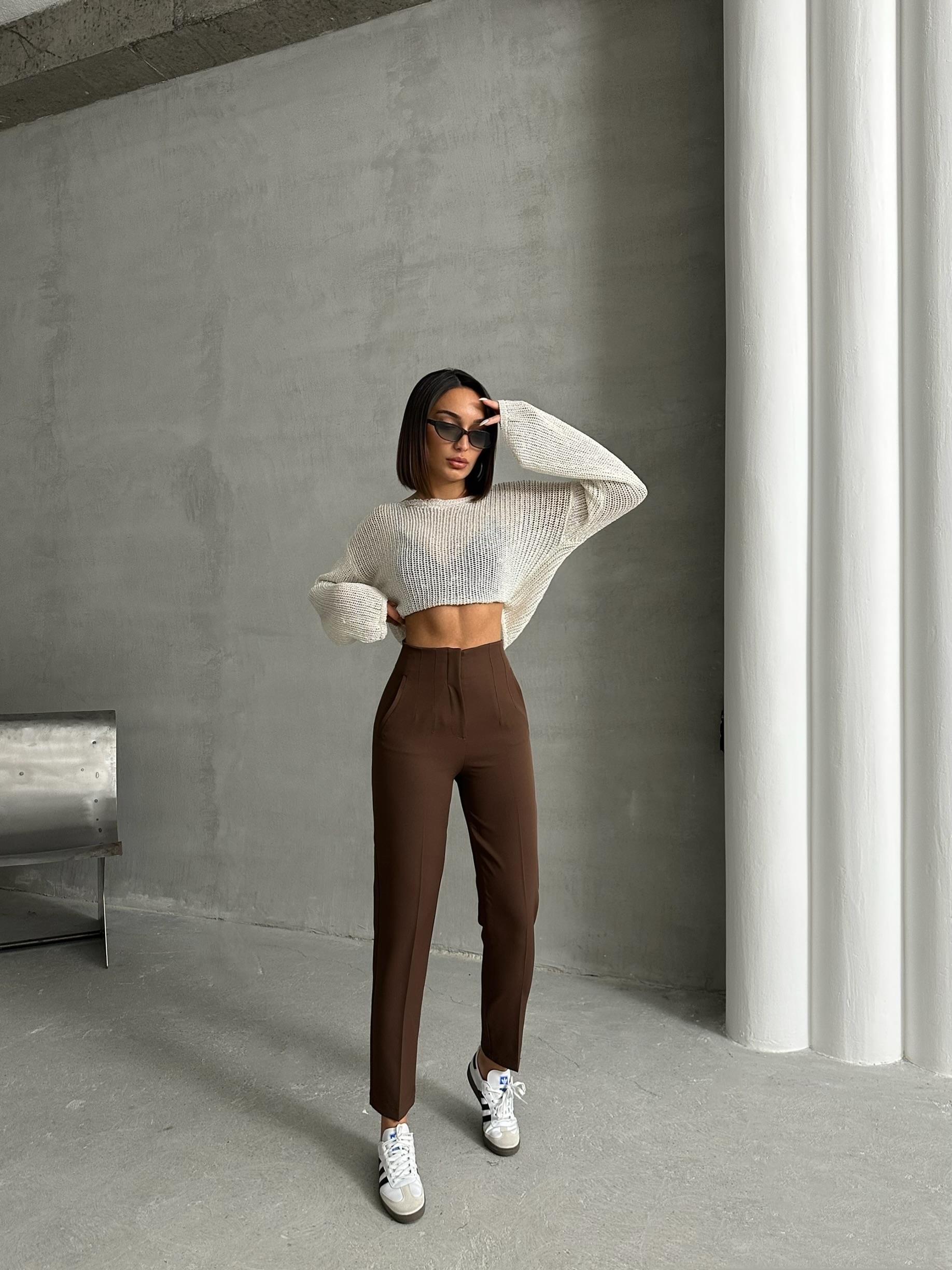 ATLAS KUMAŞ MARKA MUADİLİ FLOTALI PANTOLON KAHVERENGİ