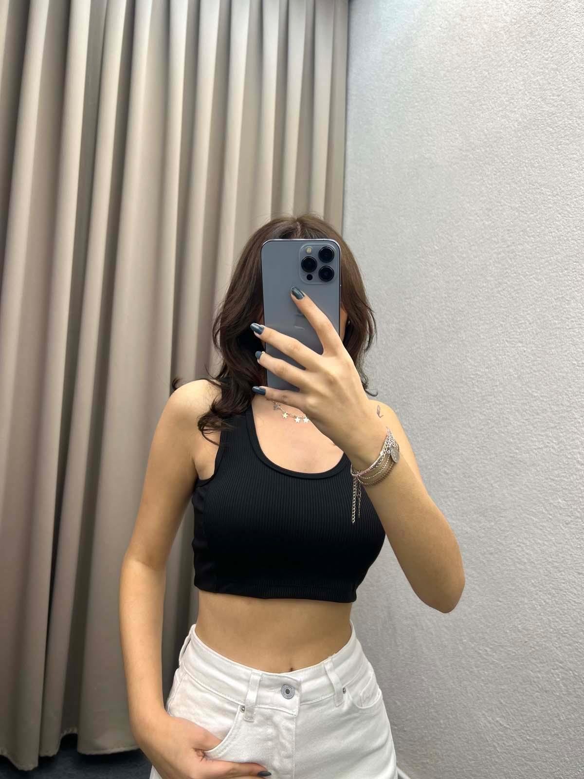 Bello Siyah Fitilli Crop