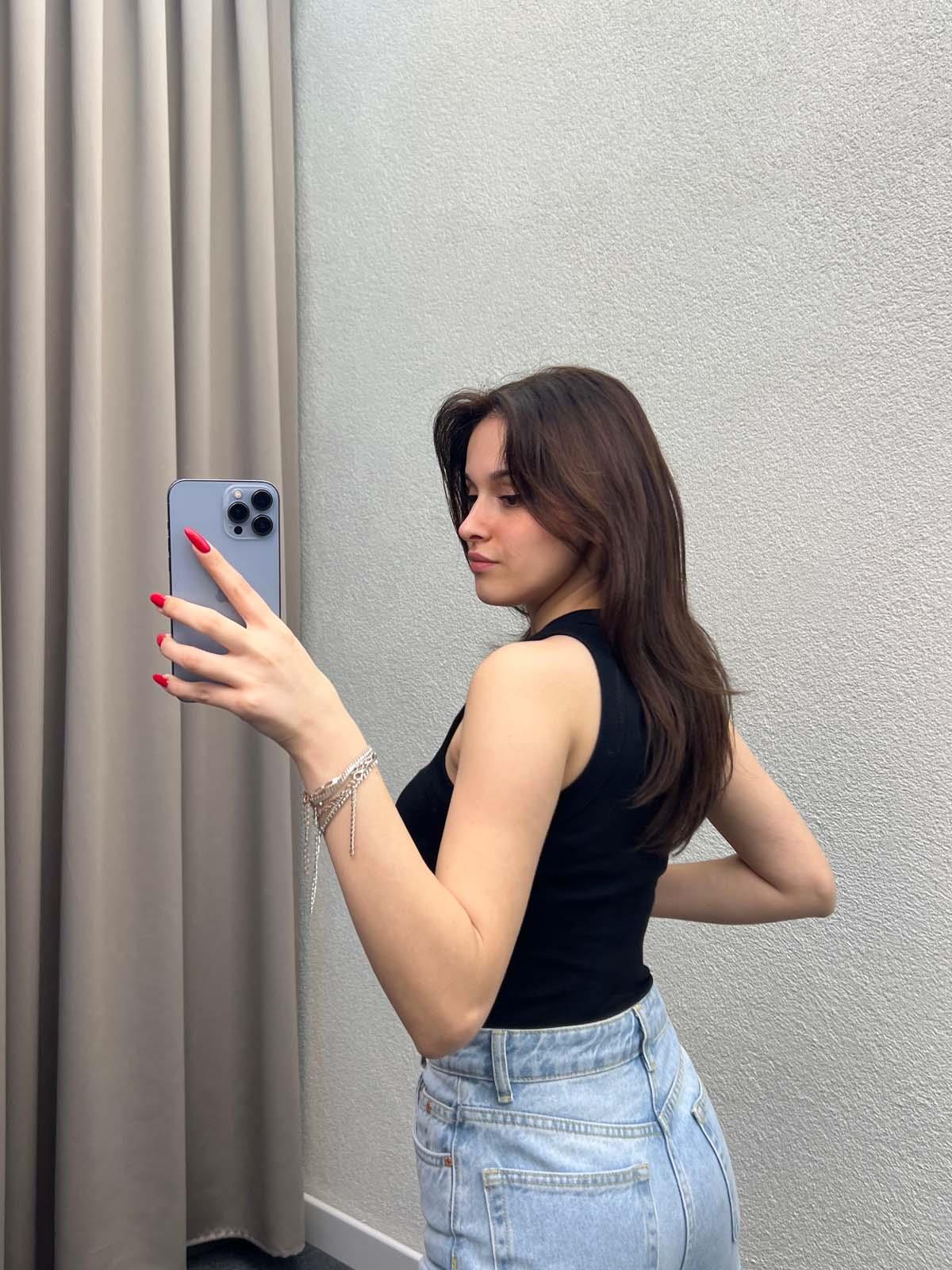 Bonanza Halter Yaka Siyah Atlet