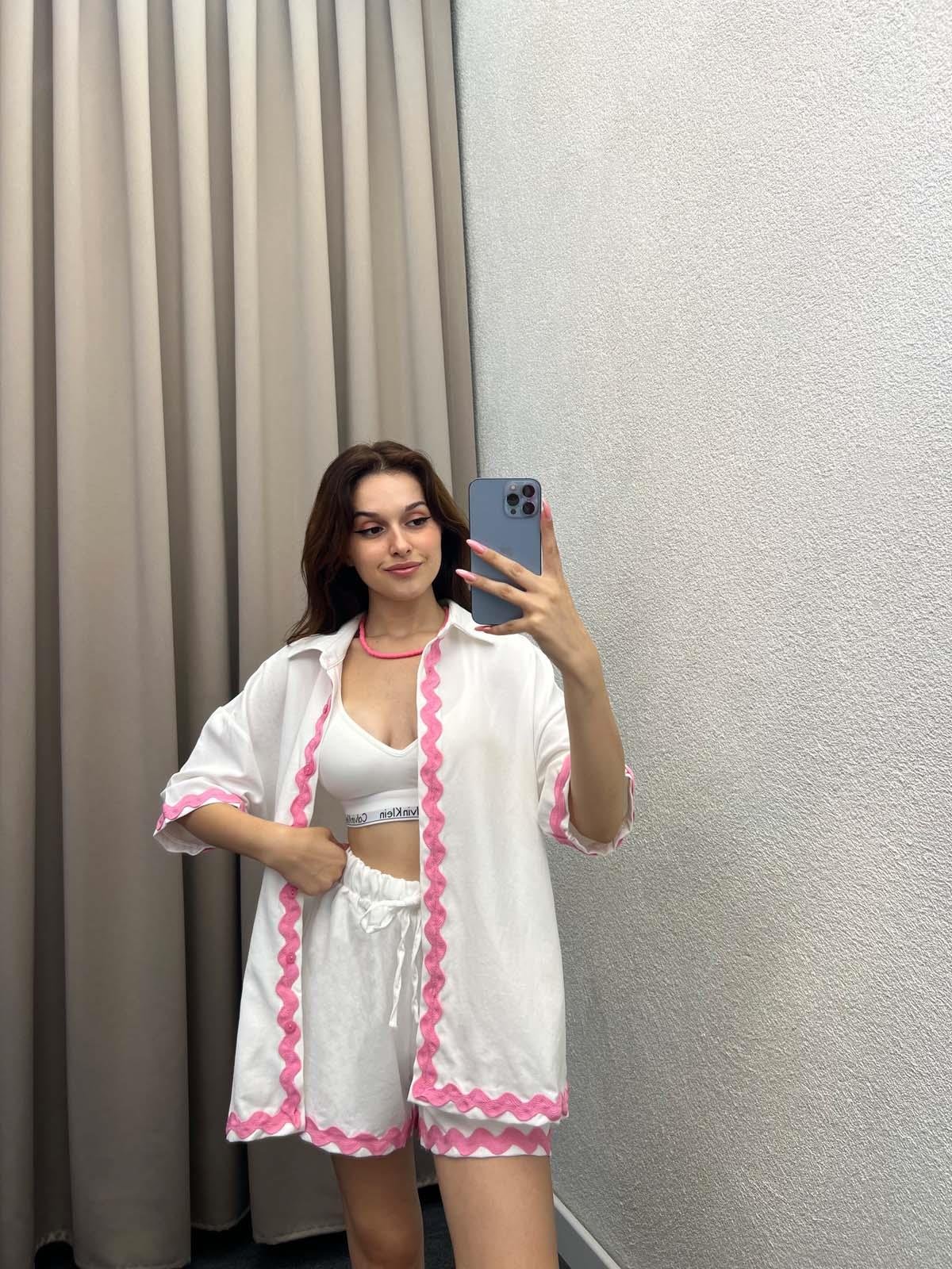 Bonibo Keten Beyaz Takım