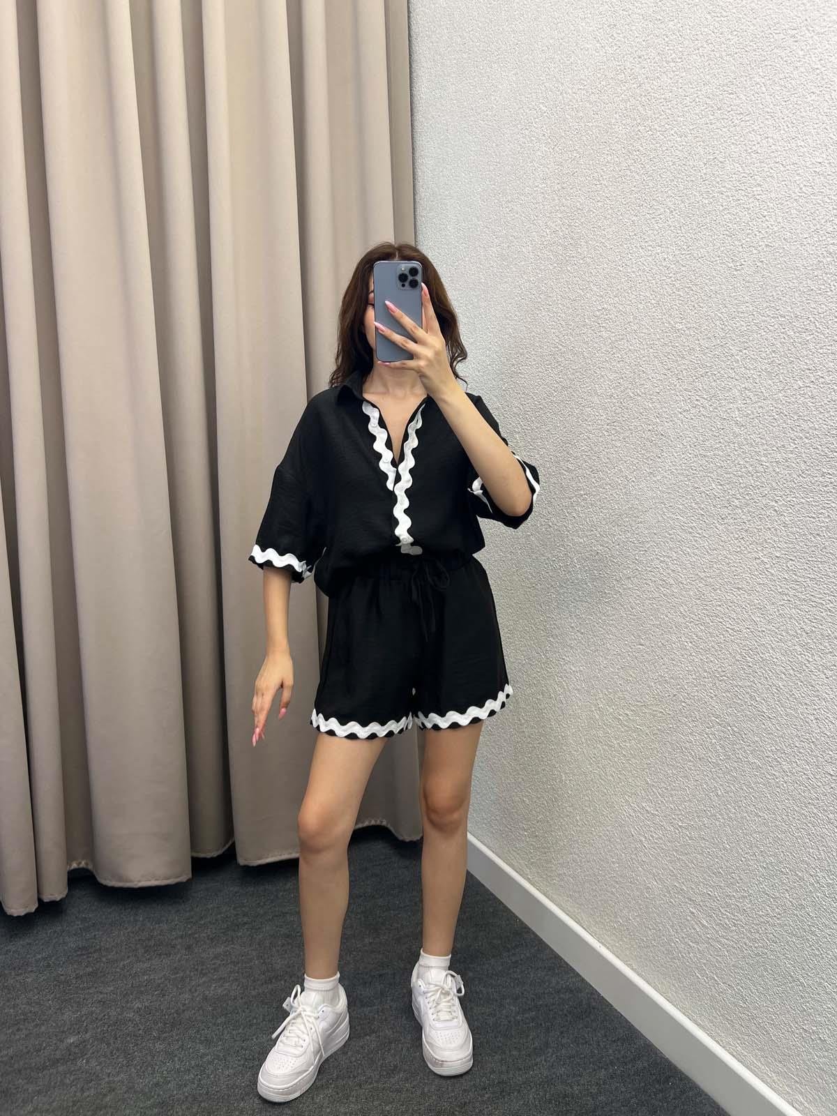 Bonibo Keten Siyah Takım