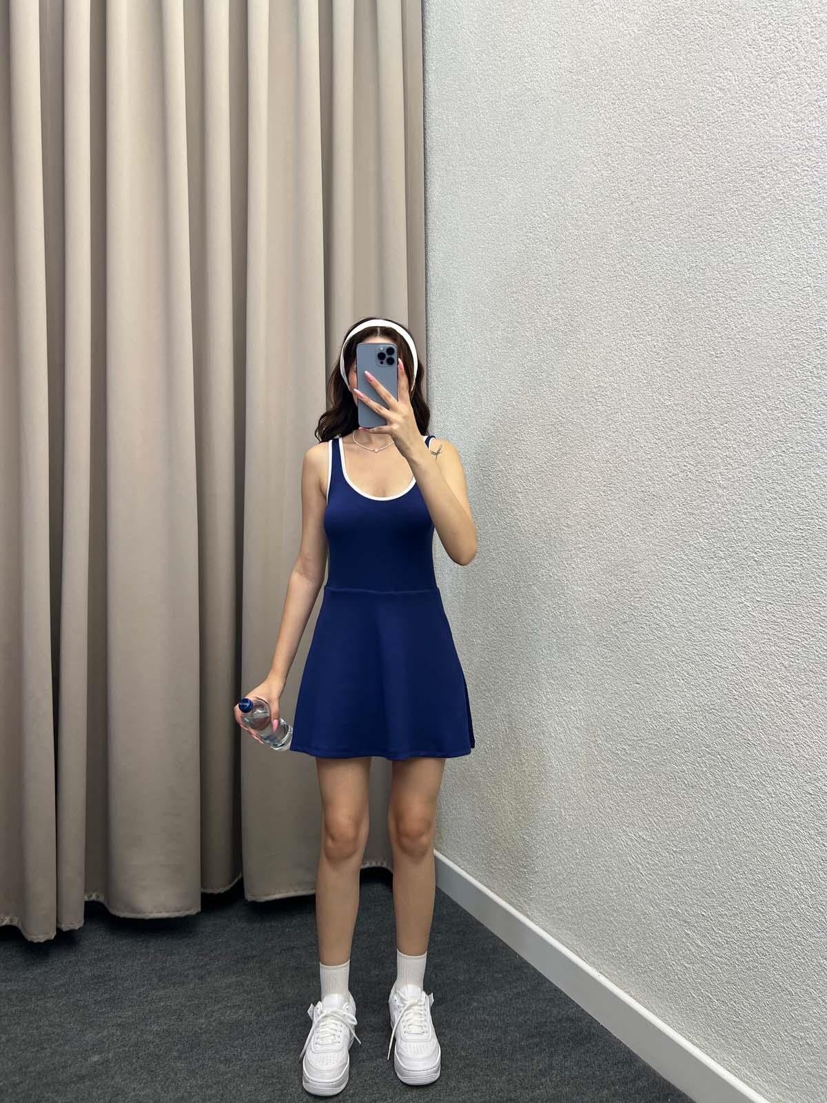 Breas Modal Şortlu Lacivert Elbise