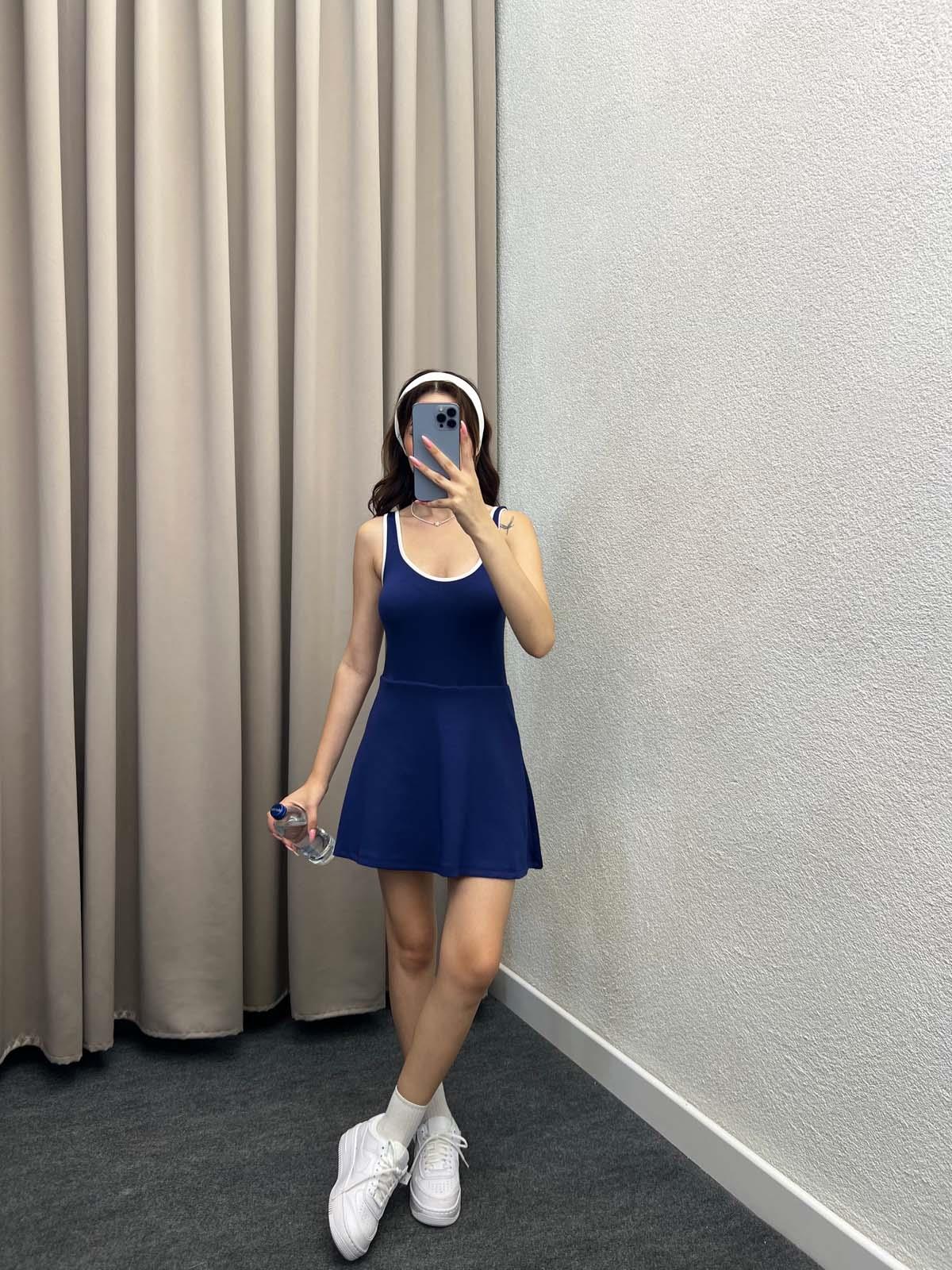 Breas Modal Şortlu Lacivert Elbise