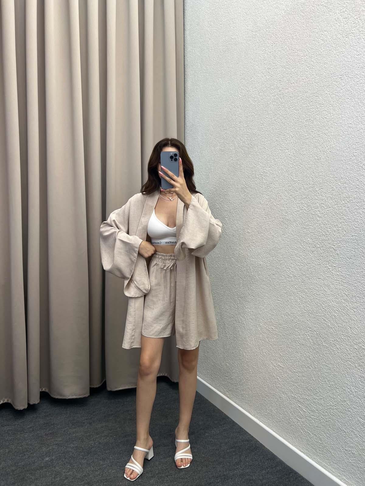 Ello Keten Bej Kimono Takım