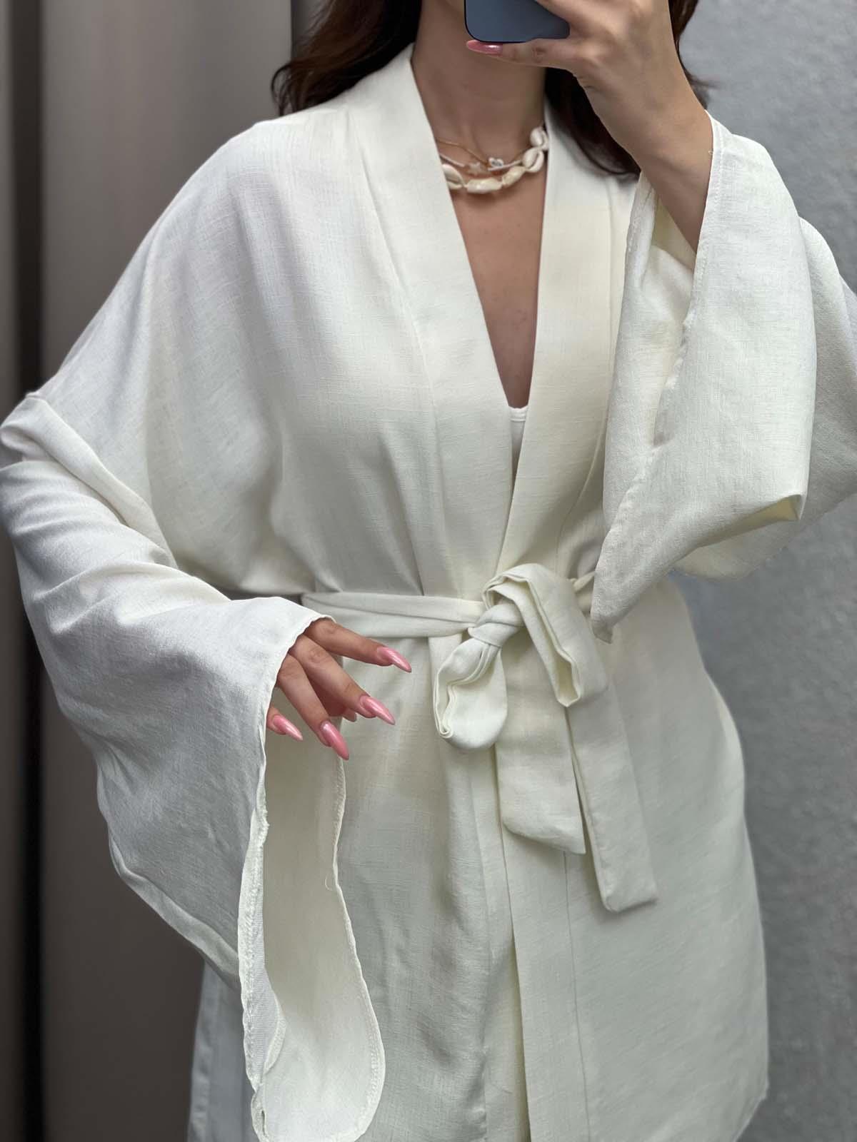 Ello Keten Beyaz Kimono Takım