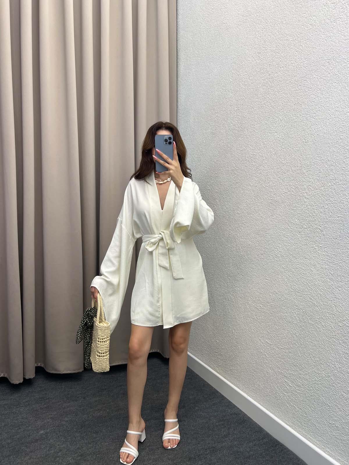 Ello Keten Beyaz Kimono Takım