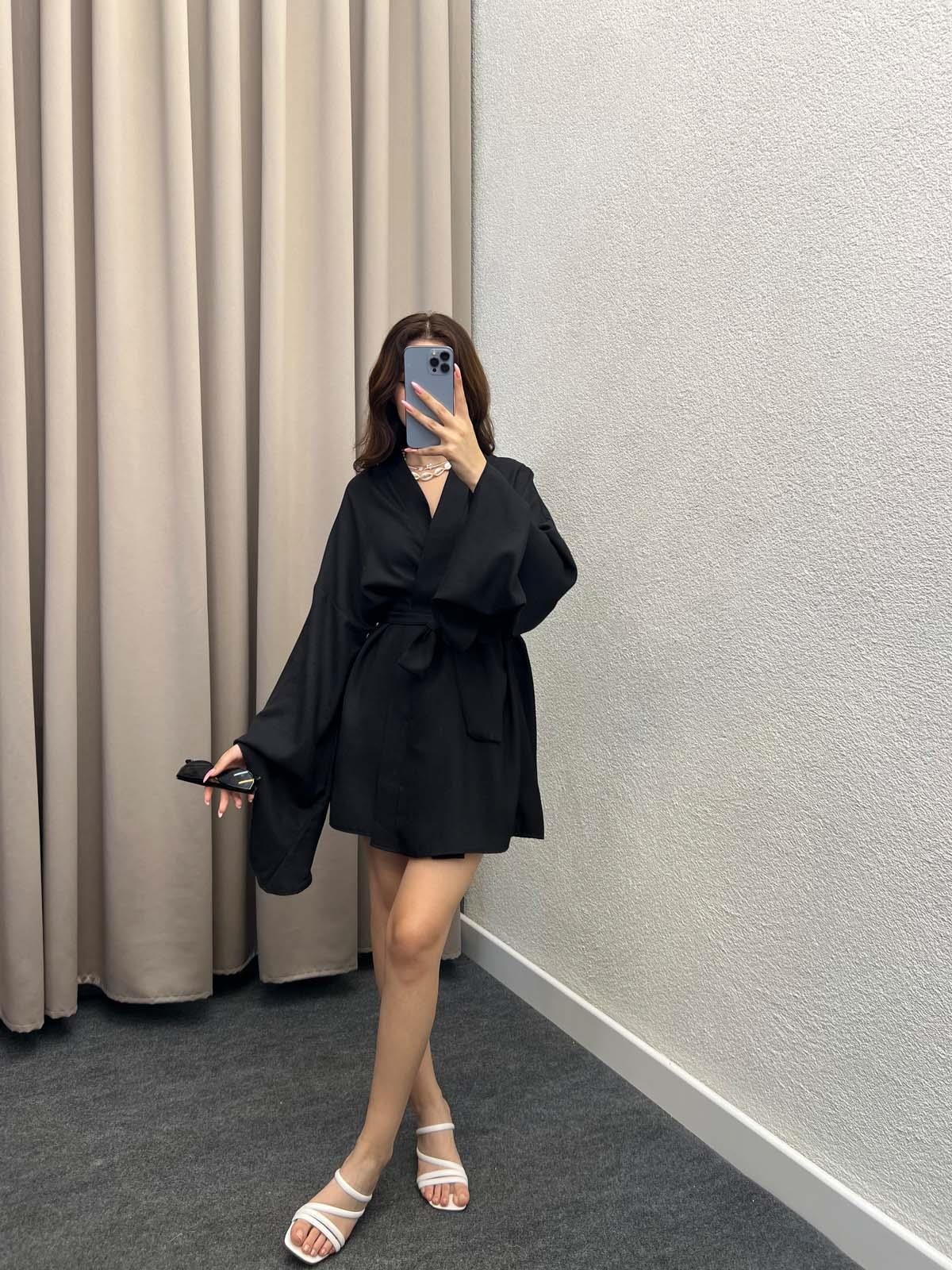 Ello Keten Siyah Kimono Takım