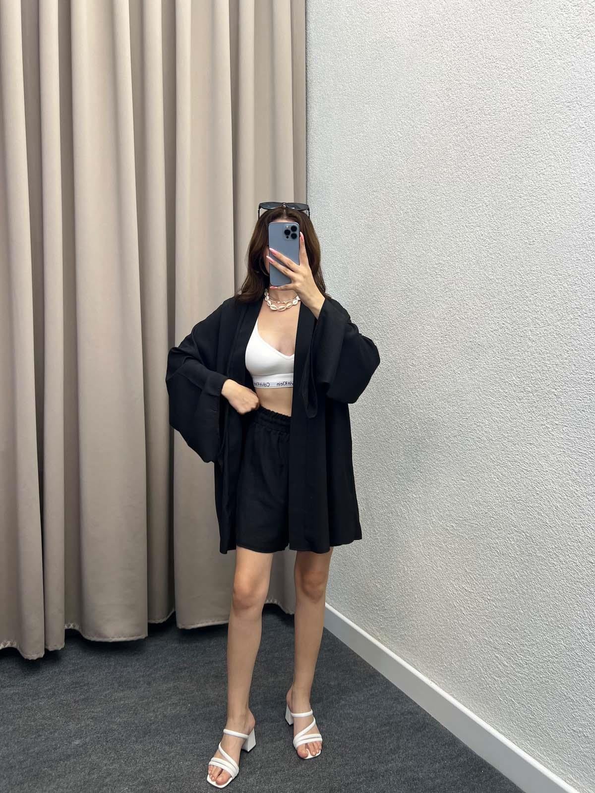 Ello Keten Siyah Kimono Takım