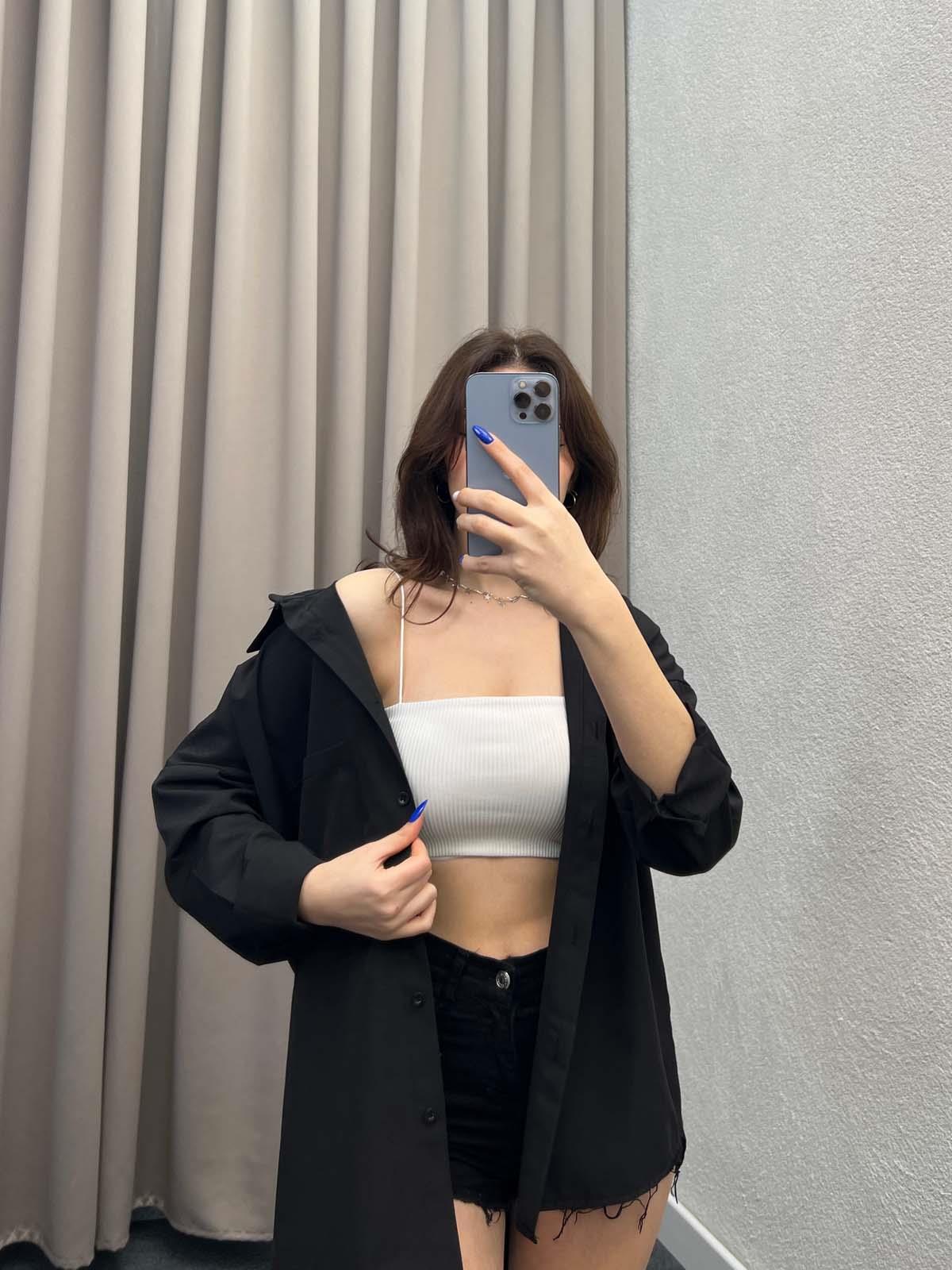 Asterix Dokuma Siyah Gömlek