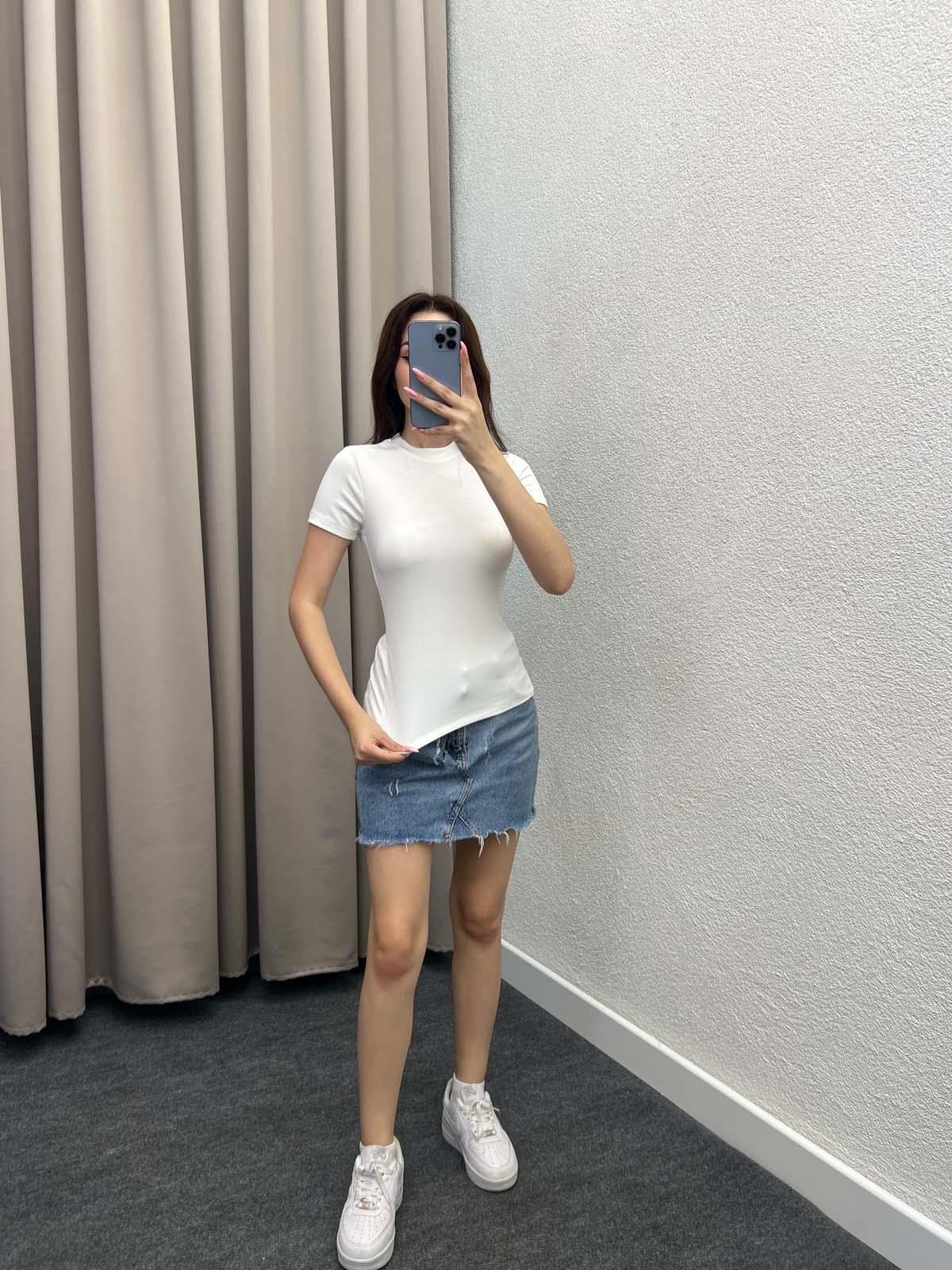 Harvey Oysh Modal Beyaz Crop