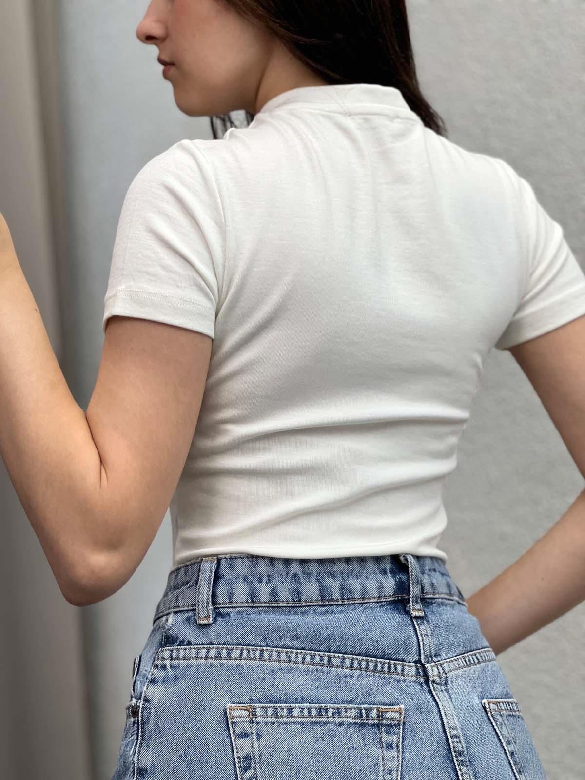 Harvey Oysh Modal Beyaz Crop