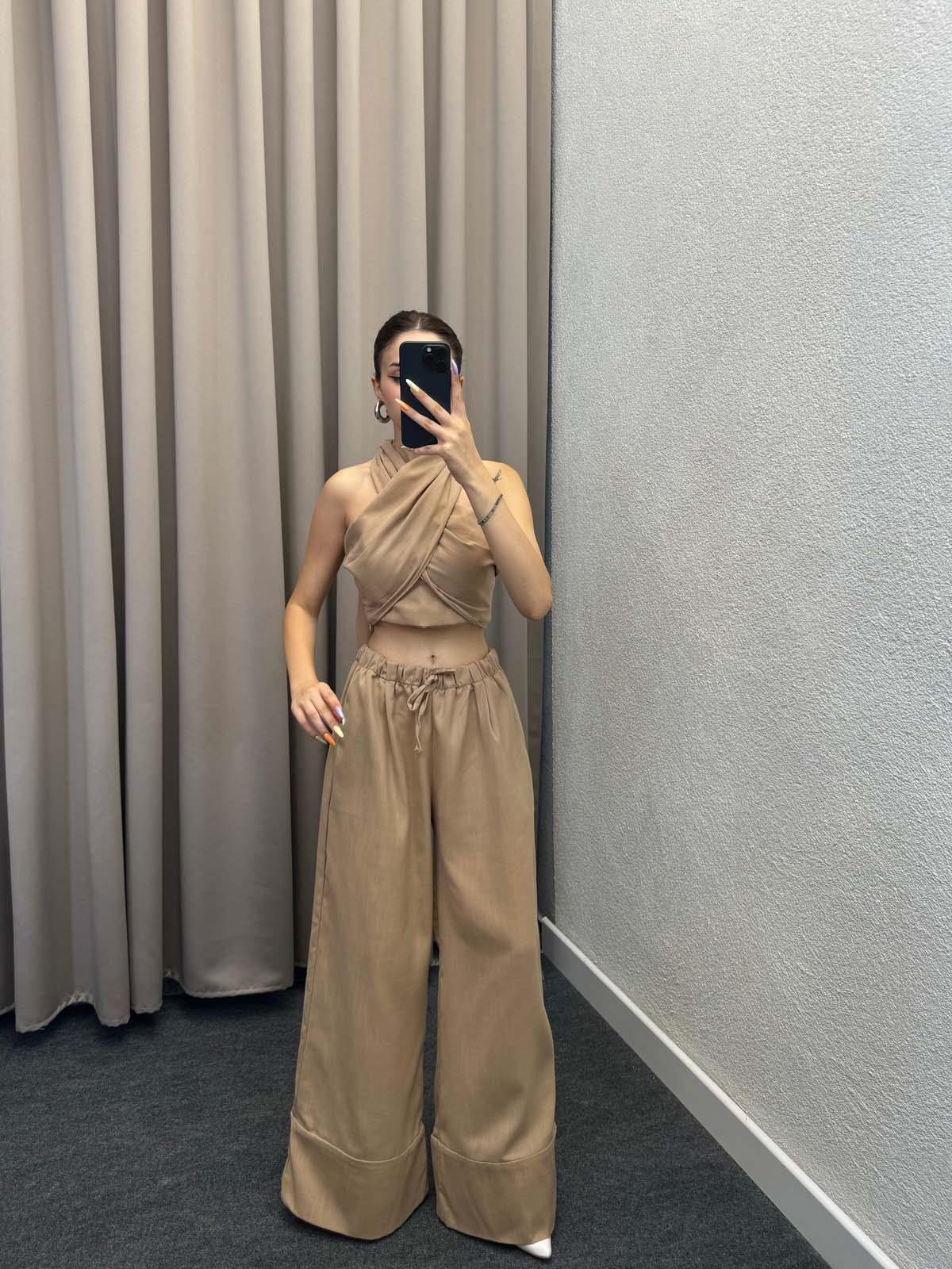 Khuit Bej Keten Crop Takım