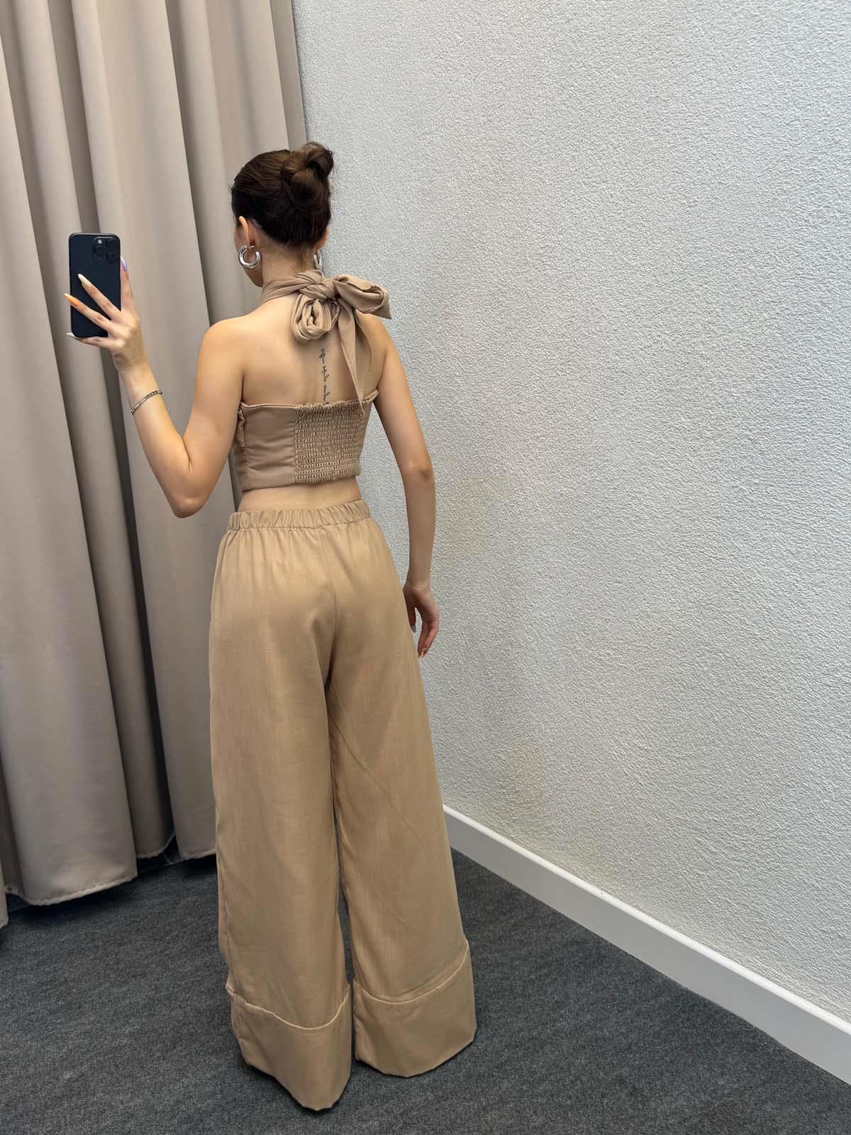 Khuit Bej Keten Crop Takım