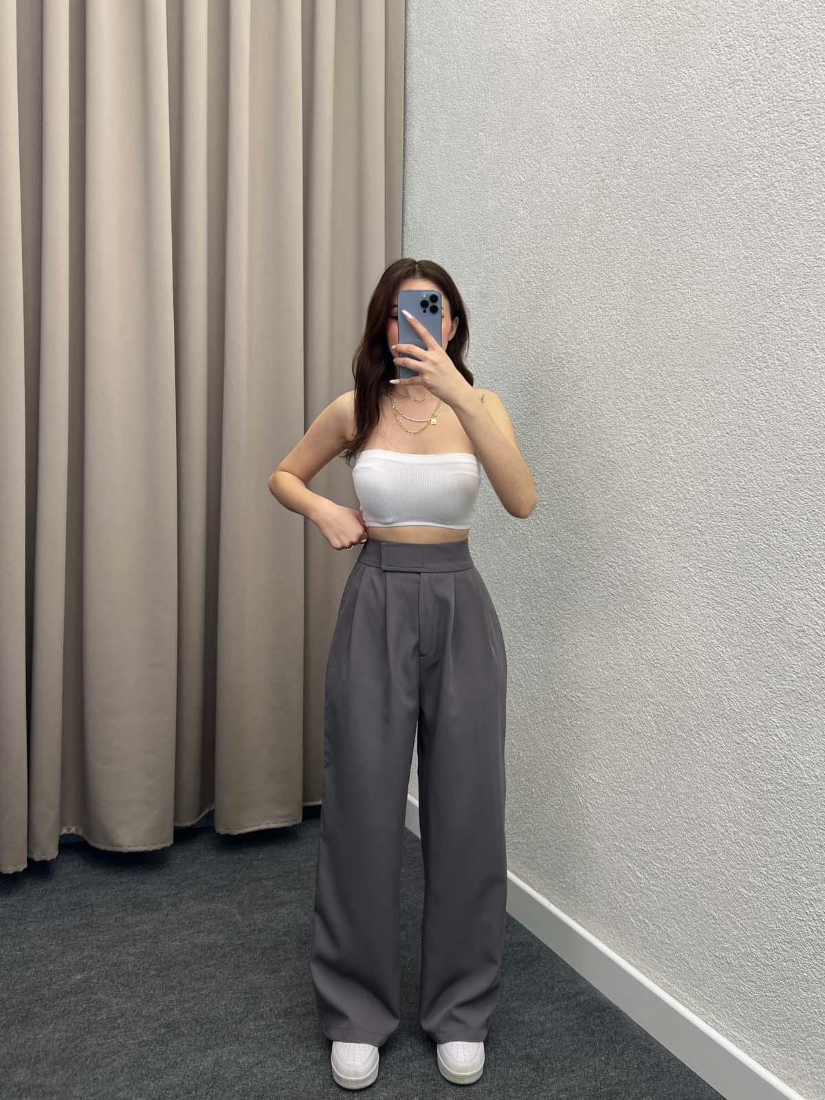 Las Vegas Cırt Kapamalı Füme Palazzo Pantolon