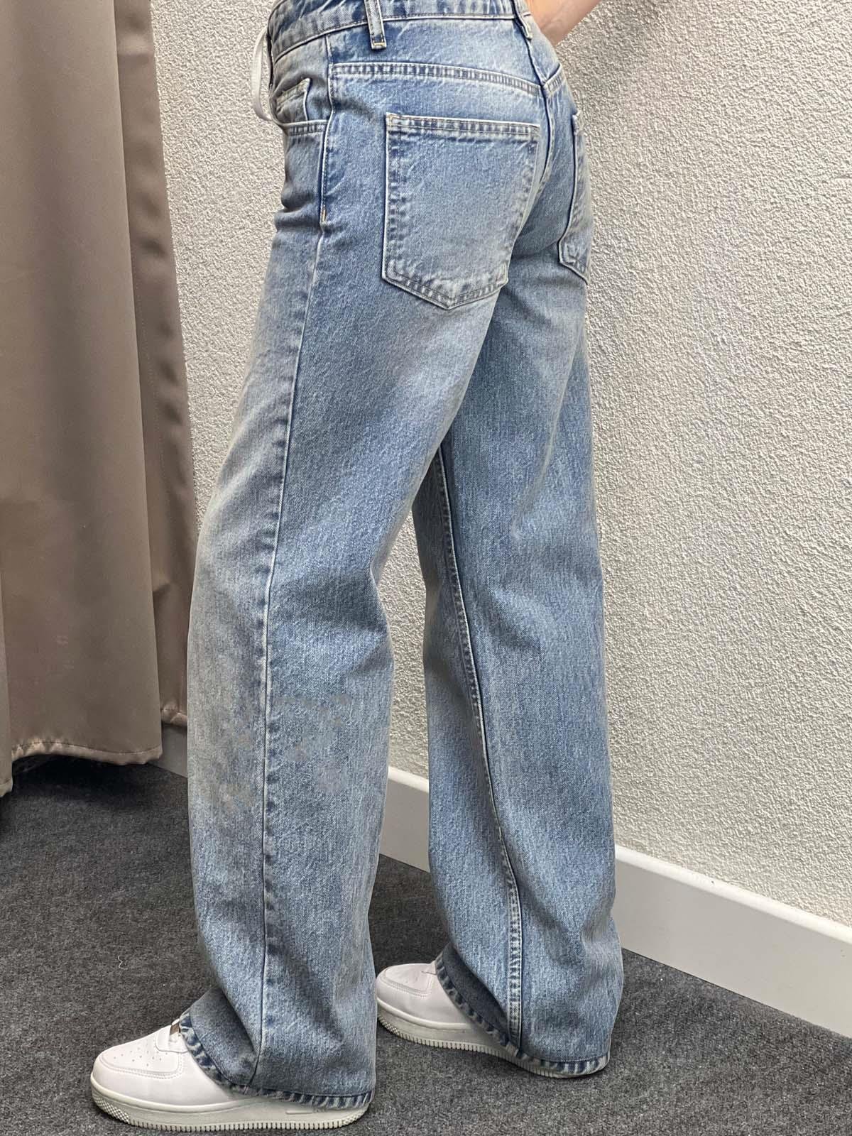 Loe Mavi Düşük Bel Straight Jean