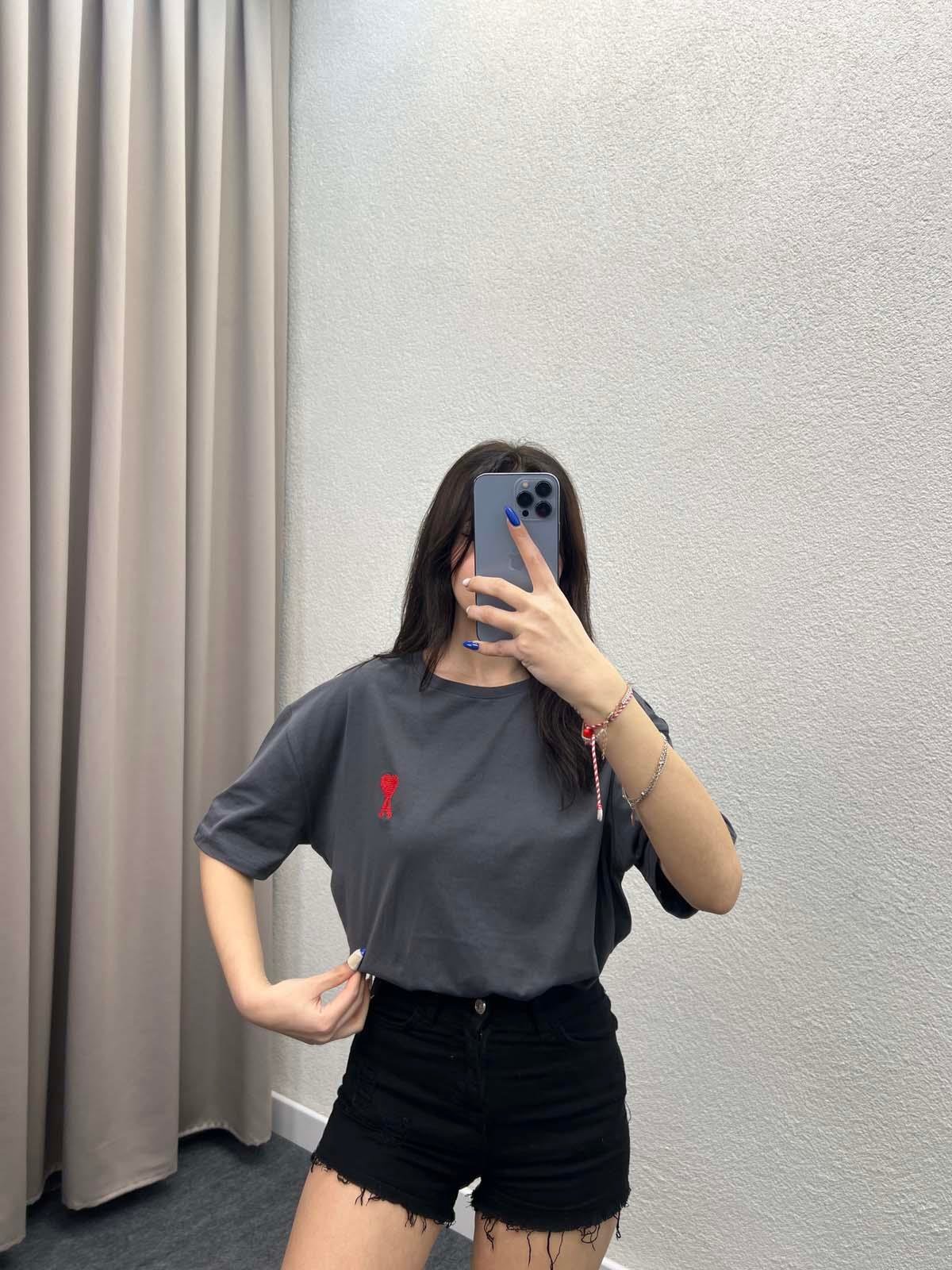 Love Antrasit Oversize Tshirt